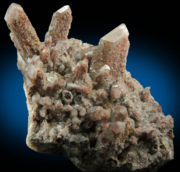 Quartz with Hematite phantom-growth zones from Orange River, Namakwa, Northern Cape Province, South Africa