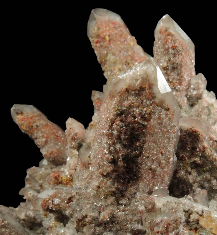 Quartz with Hematite phantom-growth zones from Orange River, Namakwa, Northern Cape Province, South Africa