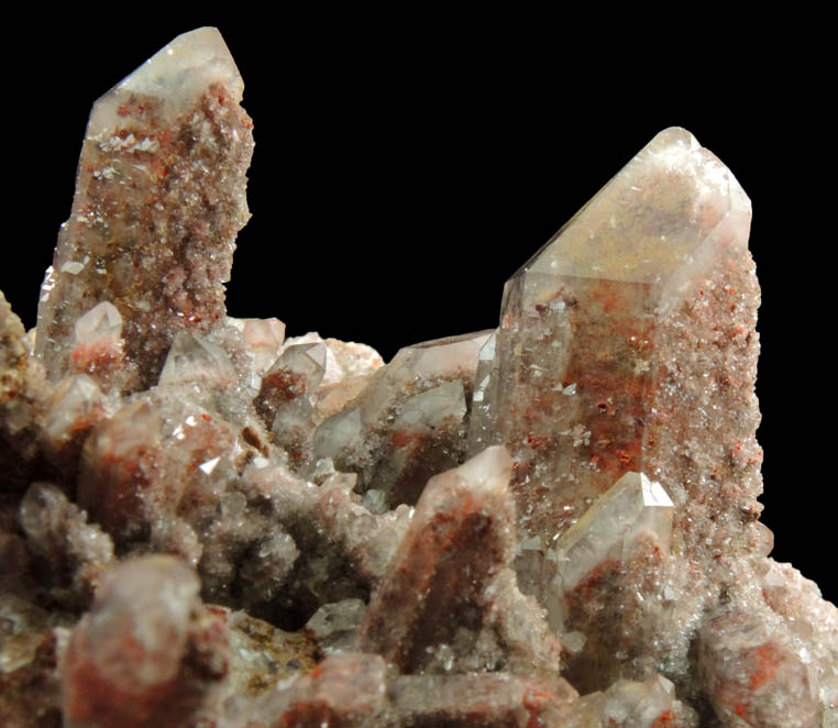 Quartz with Hematite phantom-growth zones from Orange River, Namakwa, Northern Cape Province, South Africa