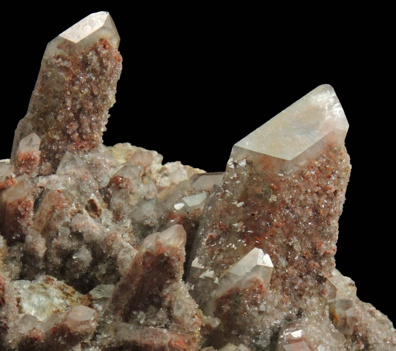 Quartz with Hematite phantom-growth zones from Orange River, Namakwa, Northern Cape Province, South Africa