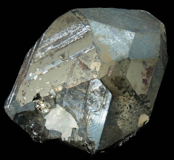 Pyrite with partial coating of Chalcocite from Milpillas Mine, Cuitaca, Sonora, Mexico