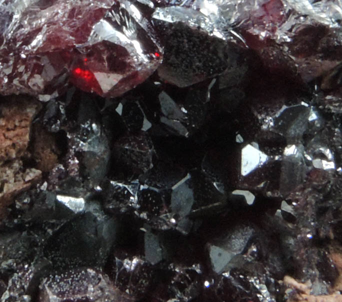 Cuprite with Native Copper from Milpillas Mine, Cuitaca, Sonora, Mexico