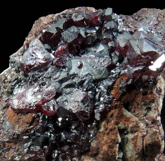 Cuprite with Native Copper from Milpillas Mine, Cuitaca, Sonora, Mexico