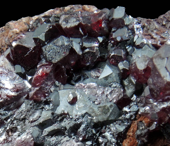 Cuprite with Native Copper from Milpillas Mine, Cuitaca, Sonora, Mexico