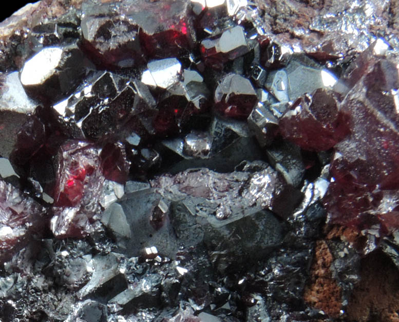 Cuprite with Native Copper from Milpillas Mine, Cuitaca, Sonora, Mexico