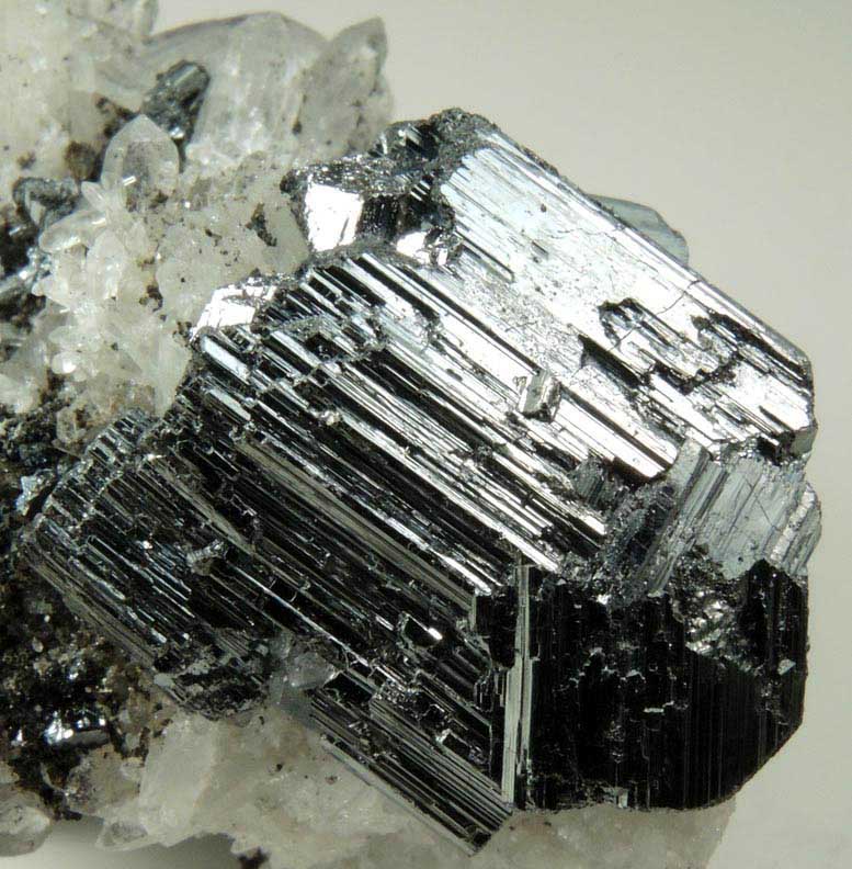 Bournonite complexly twinned crystals on Quartz from Yaogangxian Mine, Nanling Mountains, Hunan, China