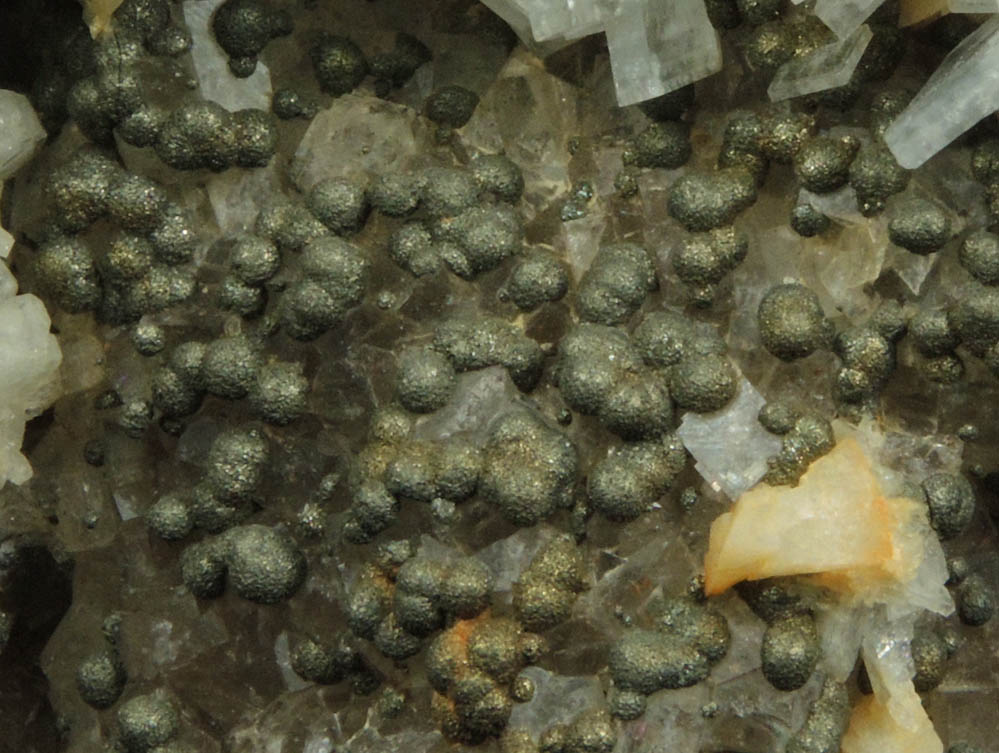 Barite over Pyrite, Dolomite, Fluorite from Moscona Mine, Solis, Villabona District, Asturias, Spain