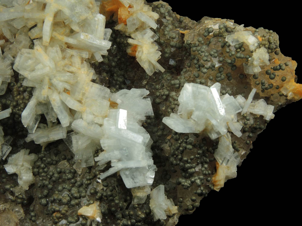 Barite over Pyrite, Dolomite, Fluorite from Moscona Mine, Solis, Villabona District, Asturias, Spain