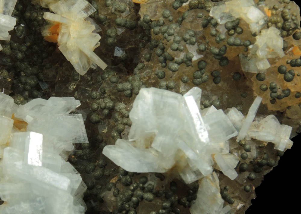 Barite over Pyrite, Dolomite, Fluorite from Moscona Mine, Solis, Villabona District, Asturias, Spain