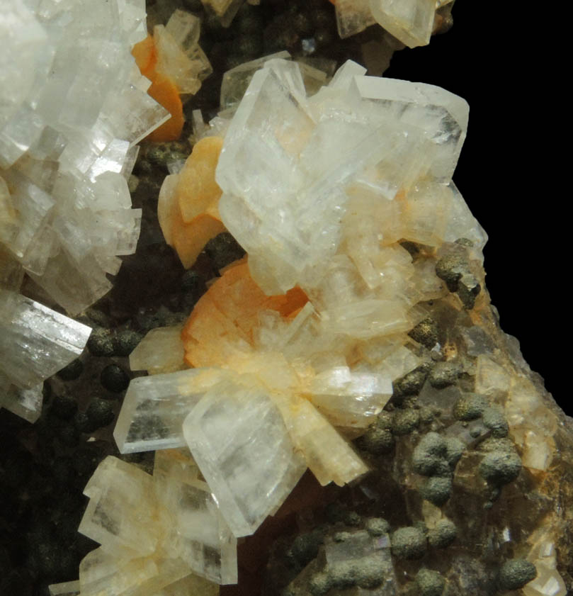 Barite over Pyrite, Dolomite, Fluorite from Moscona Mine, Solis, Villabona District, Asturias, Spain