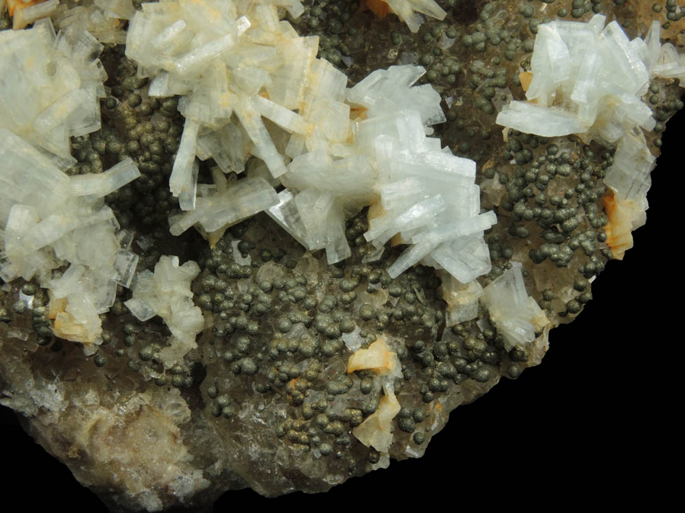 Barite over Pyrite, Dolomite, Fluorite from Moscona Mine, Solis, Villabona District, Asturias, Spain