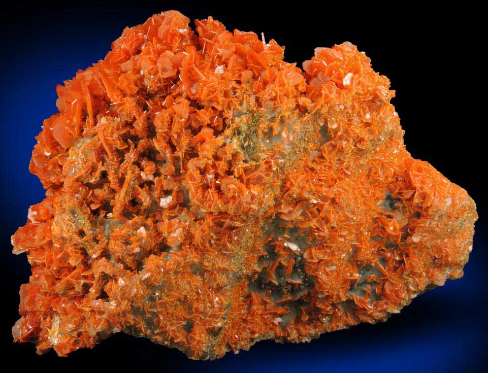 Wulfenite from Jianshan Mine, Kuruktag Mountains, 300 km southeast of rmqi, Shanshan County, Xinjiang Uygur Region, China