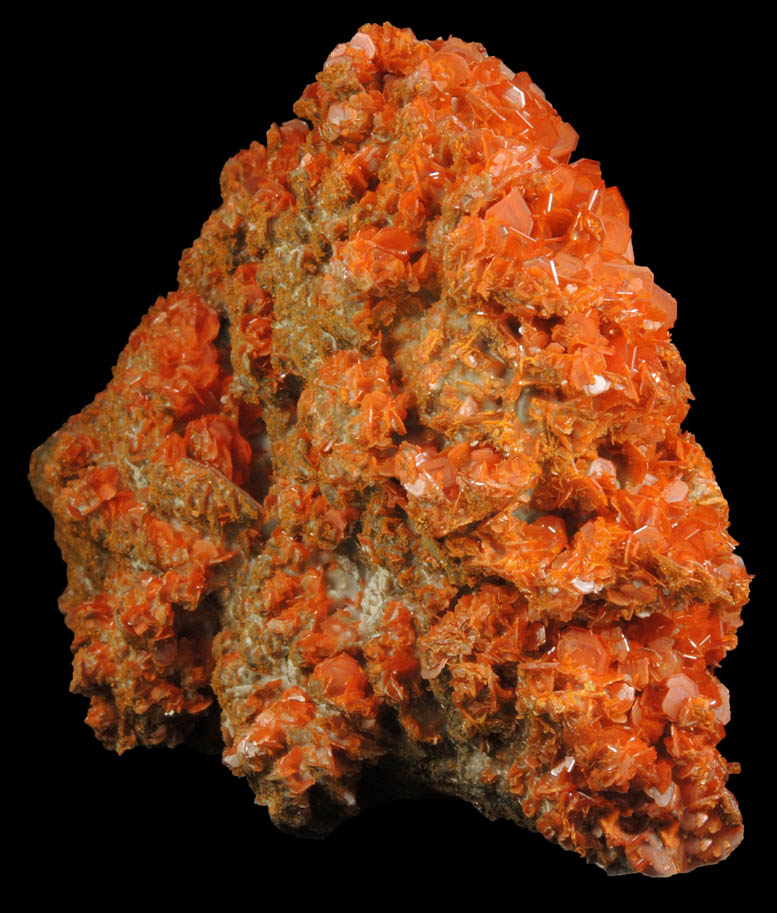 Wulfenite from Jianshan Mine, Kuruktag Mountains, 300 km southeast of rmqi, Shanshan County, Xinjiang Uygur Region, China