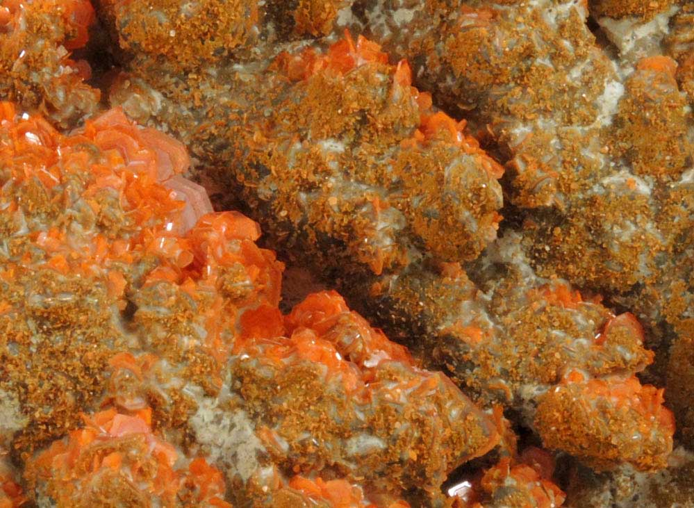 Wulfenite from Jianshan Mine, Kuruktag Mountains, 300 km southeast of rmqi, Shanshan County, Xinjiang Uygur Region, China