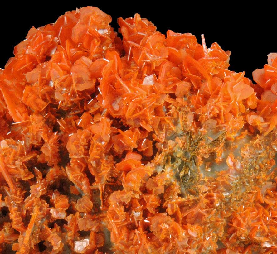 Wulfenite from Jianshan Mine, Kuruktag Mountains, 300 km southeast of rmqi, Shanshan County, Xinjiang Uygur Region, China