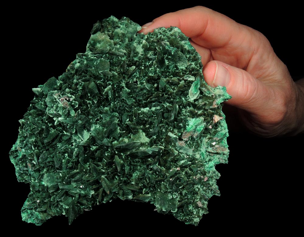 Chalcocite-Cuprite pseudomorphs after Azurite coated with Malachite from Milpillas Mine, Cuitaca, Sonora, Mexico