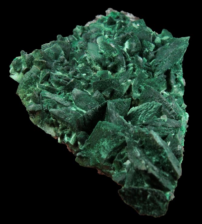 Malachite pseudomorphs after Azurite with Barite from Milpillas Mine, Cuitaca, Sonora, Mexico