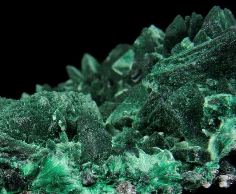 Malachite pseudomorphs after Azurite with Barite from Milpillas Mine, Cuitaca, Sonora, Mexico