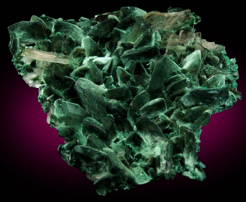 Malachite and Barite on Chalcocite-Cuprite pseudomorphs after Azurite from Milpillas Mine, Cuitaca, Sonora, Mexico