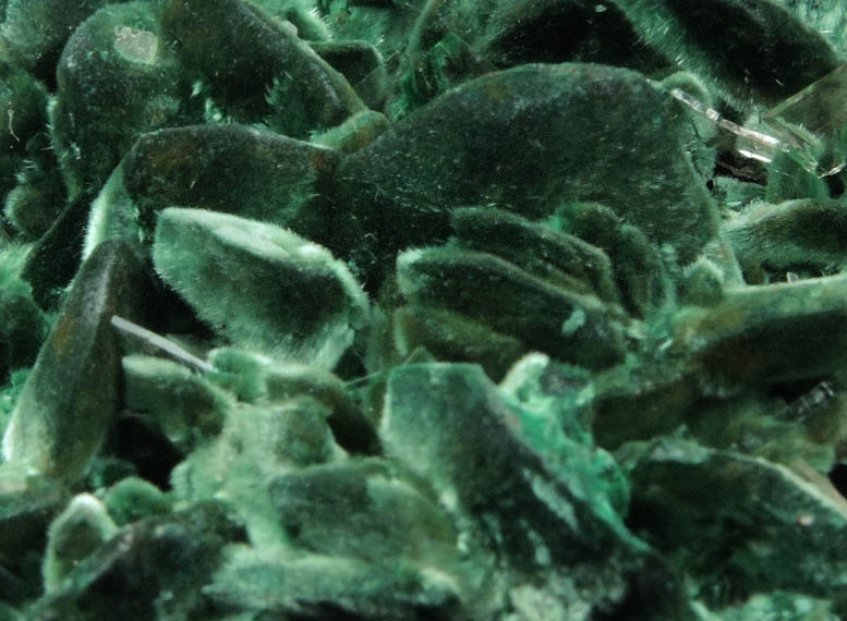 Malachite and Barite on Chalcocite-Cuprite pseudomorphs after Azurite from Milpillas Mine, Cuitaca, Sonora, Mexico