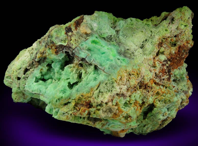Phosphohedyphane and Chrysocolla over Cerussite from Cove Vein, Whytes Cleuch, Wanlockhead, Dumfriesshire, Scotland