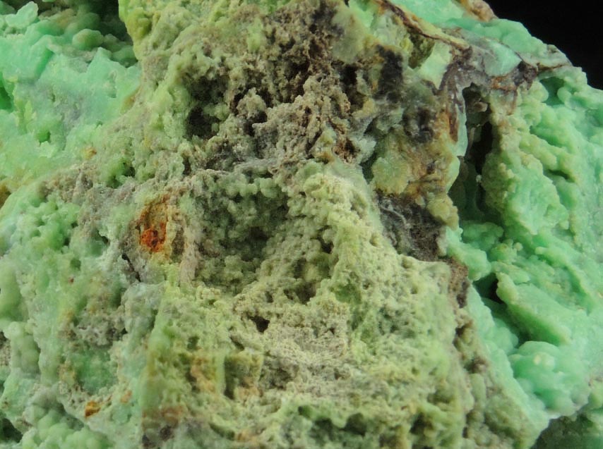 Phosphohedyphane and Chrysocolla over Cerussite from Cove Vein, Whytes Cleuch, Wanlockhead, Dumfriesshire, Scotland