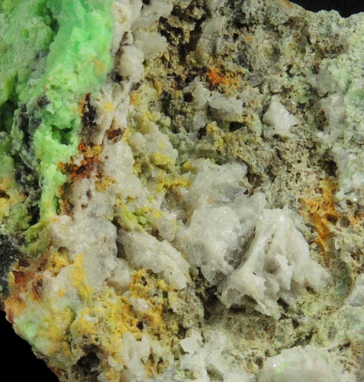 Phosphohedyphane and Pyromorphite from Cove Vein, Whytes Cleuch, Wanlockhead, Dumfriesshire, Scotland