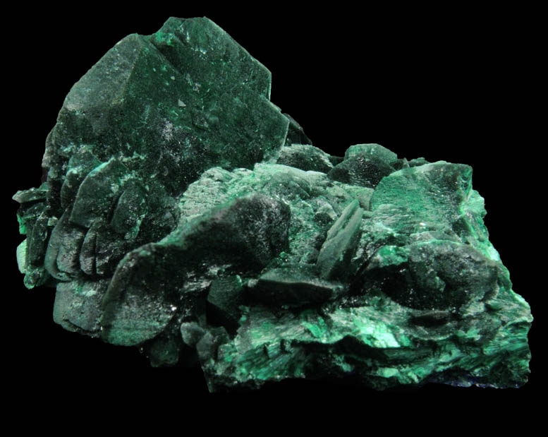 Malachite pseudomorphs after Azurite from Milpillas Mine, Cuitaca, Sonora, Mexico