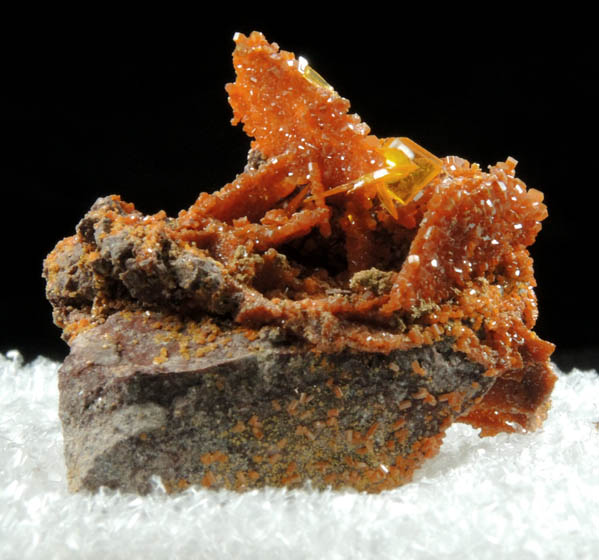 Wulfenite with Vanadinite pseudomorphs after Wulfenite from Rowley Mine, 20 km northwest of Theba, Painted Rock Mountains, Maricopa County, Arizona