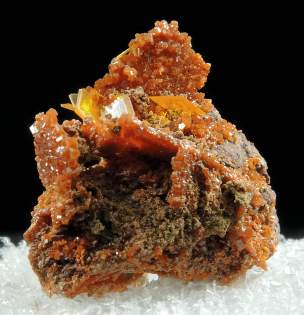 Wulfenite with Vanadinite pseudomorphs after Wulfenite from Rowley Mine, 20 km northwest of Theba, Painted Rock Mountains, Maricopa County, Arizona