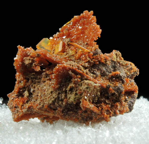 Wulfenite with Vanadinite pseudomorphs after Wulfenite from Rowley Mine, 20 km northwest of Theba, Painted Rock Mountains, Maricopa County, Arizona