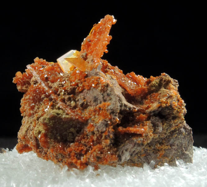 Wulfenite with Vanadinite pseudomorphs after Wulfenite from Rowley Mine, 20 km northwest of Theba, Painted Rock Mountains, Maricopa County, Arizona