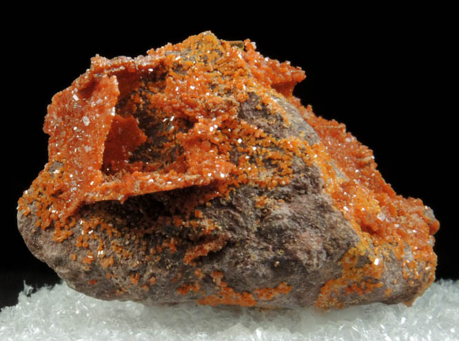 Vanadinite pseudomorphs after Wulfenite from Rowley Mine, 20 km northwest of Theba, Painted Rock Mountains, Maricopa County, Arizona