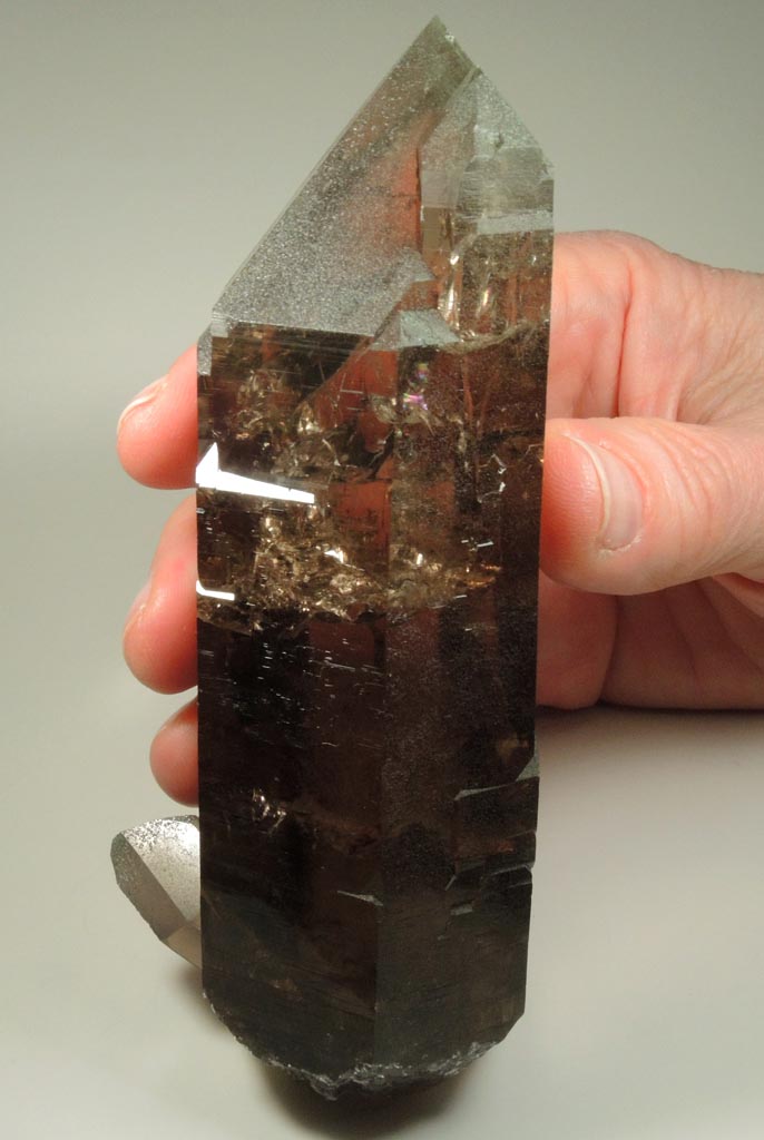 Quartz var. Smoky Quartz (Dauphin-law Twinned) from Grimsel Pass, Haslital, Bern, Switzerland