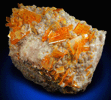 Wulfenite and Mimetite on Barite from Rowley Mine, 20 km northwest of Theba, Painted Rock Mountains, Maricopa County, Arizona