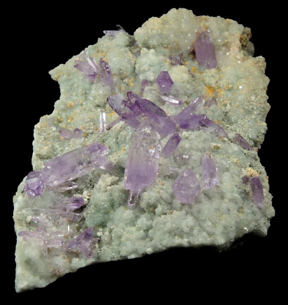 Quartz var. Amethyst on Calcite and Dolomite from Capurru Quarry, Osilo, Sassari Province, Sardinia, Italy