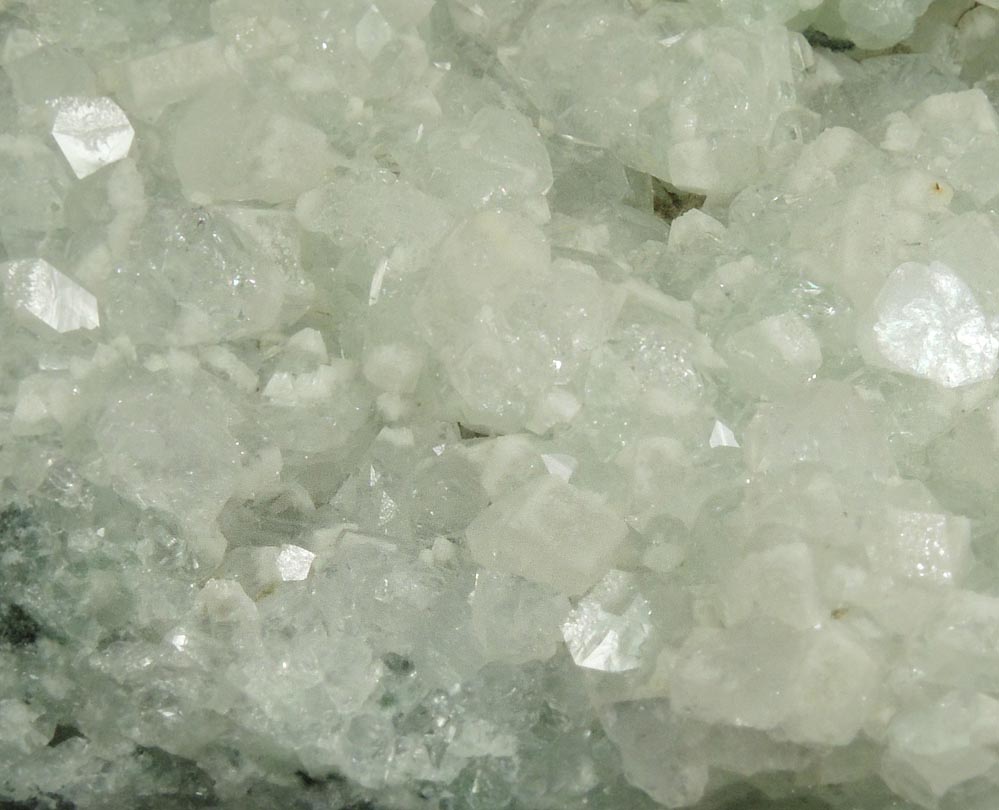 Apophyllite on Prehnite from O and G Industries Southbury Quarry, Southbury, New Haven County, Connecticut