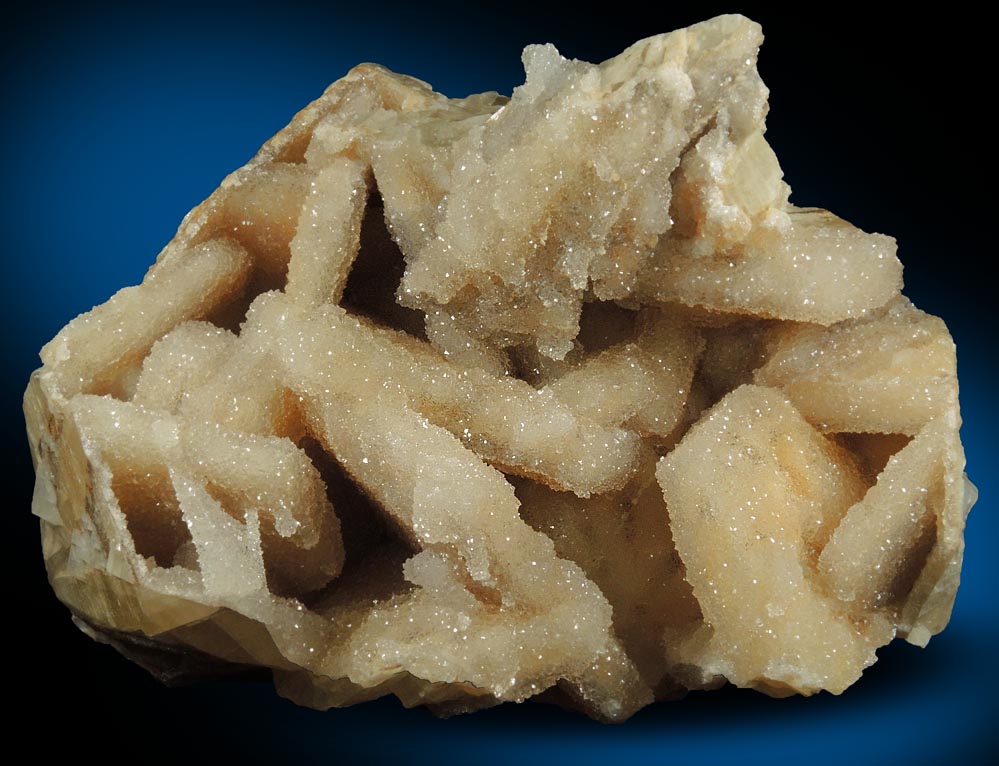 Calcite with Quartz coating from Hudson River Railroad tunnel, Anthony's Nose, east shore of Hudson River, Westchester County, New York