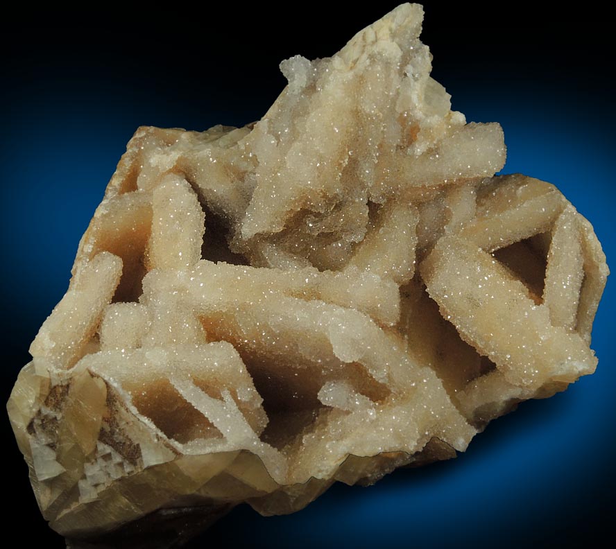 Calcite with Quartz coating from Hudson River Railroad tunnel, Anthony's Nose, east shore of Hudson River, Westchester County, New York