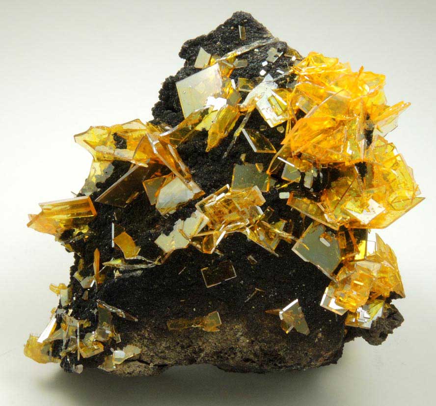 Wulfenite on Mottramite from 79 Mine, Banner District, near Hayden, Gila County, Arizona