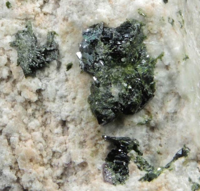 Volborthite on matrix from Milpillas Mine, Cuitaca, Sonora, Mexico