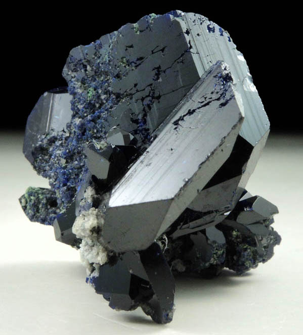 Azurite (contact-twinned crystals) from Tsumeb Mine, Easter Pocket, Otavi-Bergland District, Oshikoto, Namibia