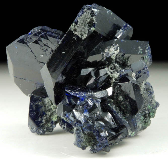 Azurite (contact-twinned crystals) from Tsumeb Mine, Easter Pocket, Otavi-Bergland District, Oshikoto, Namibia