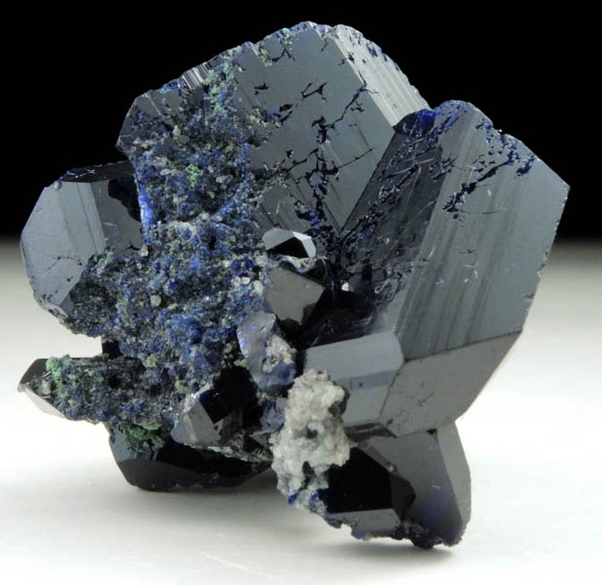 Azurite (contact-twinned crystals) from Tsumeb Mine, Easter Pocket, Otavi-Bergland District, Oshikoto, Namibia