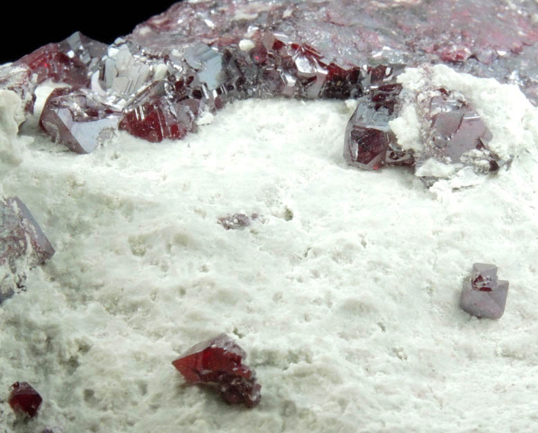 Cuprite on Dickite-coated matrix from Milpillas Mine, Cuitaca, Sonora, Mexico