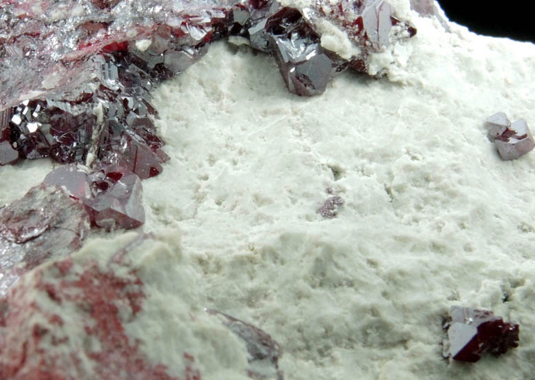 Cuprite on Dickite-coated matrix from Milpillas Mine, Cuitaca, Sonora, Mexico