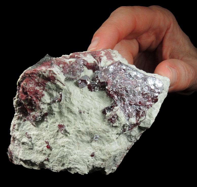 Cuprite on Dickite-coated matrix from Milpillas Mine, Cuitaca, Sonora, Mexico