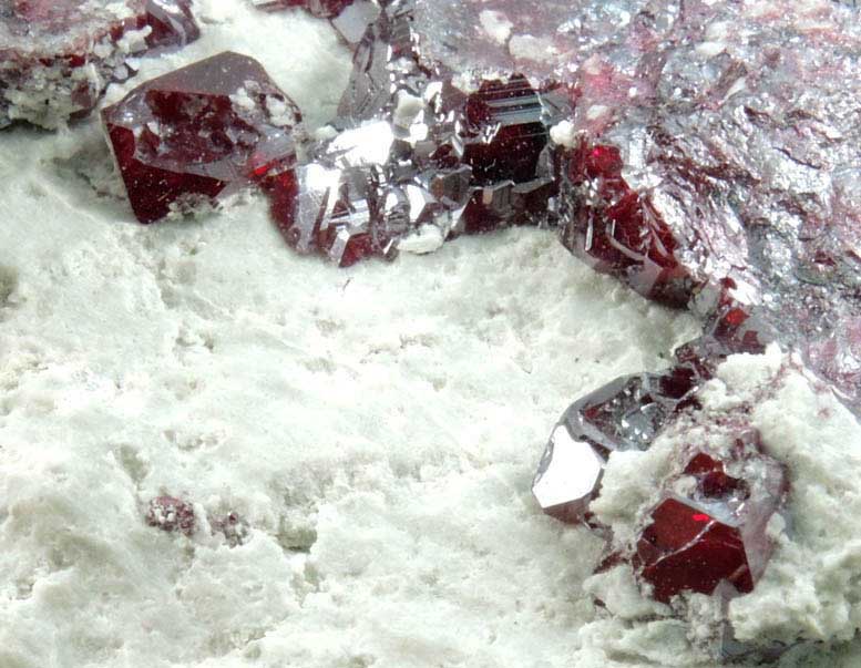 Cuprite on Dickite-coated matrix from Milpillas Mine, Cuitaca, Sonora, Mexico