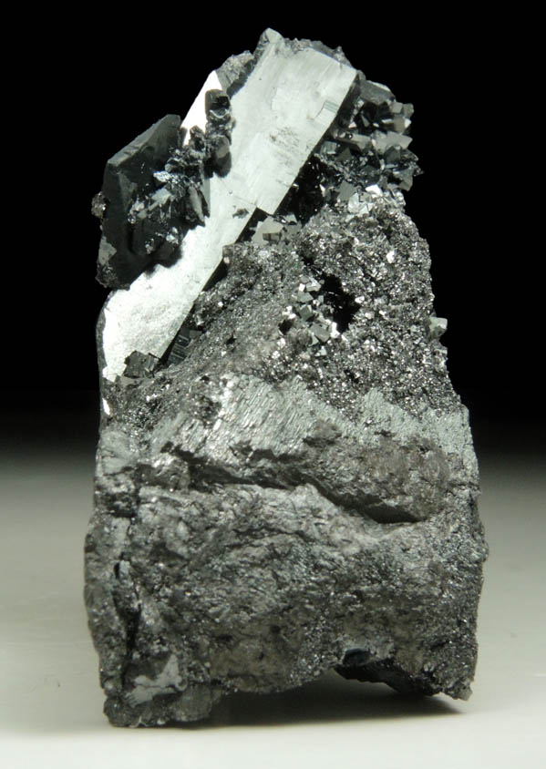 Bixbyite with Hausmannite from N'Chwaning II Mine, Kalahari Manganese Field, Northern Cape Province, South Africa