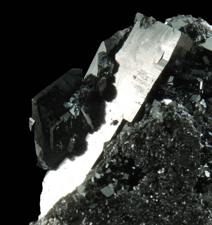 Bixbyite with Hausmannite from N'Chwaning II Mine, Kalahari Manganese Field, Northern Cape Province, South Africa